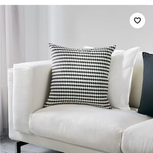 Set of 2 Stockholm Black and White Throw Pillow Covers